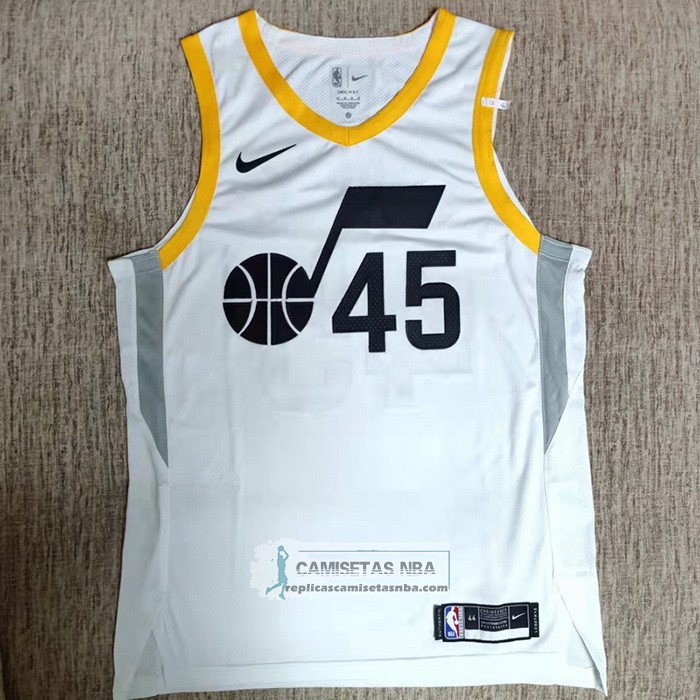 Camiseta Utah Jazz Donovan Mitchell NO 45 Association Autentico 2022-23 Blanco
